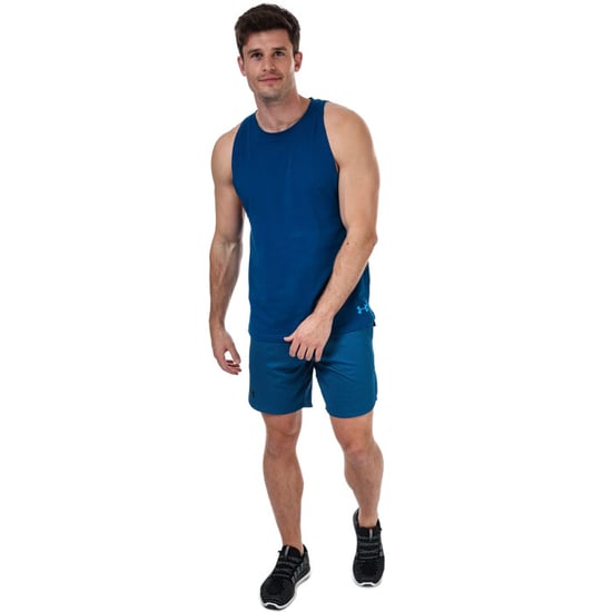 Men's Under Armour Baseline Cotton Vest in Blue - Image 3