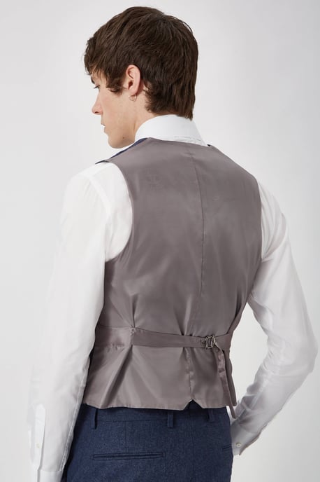 Uptown Slim Fit Navy Wool Waistcoat