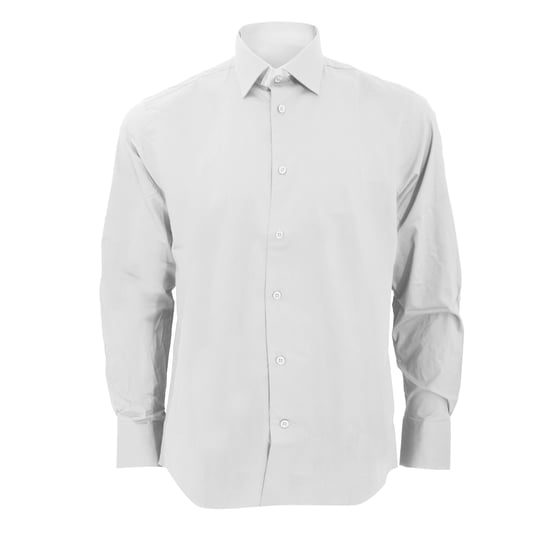 Russell Collection Mens Long Sleeve Easy Care Fitted Shirt (White) - Image 1