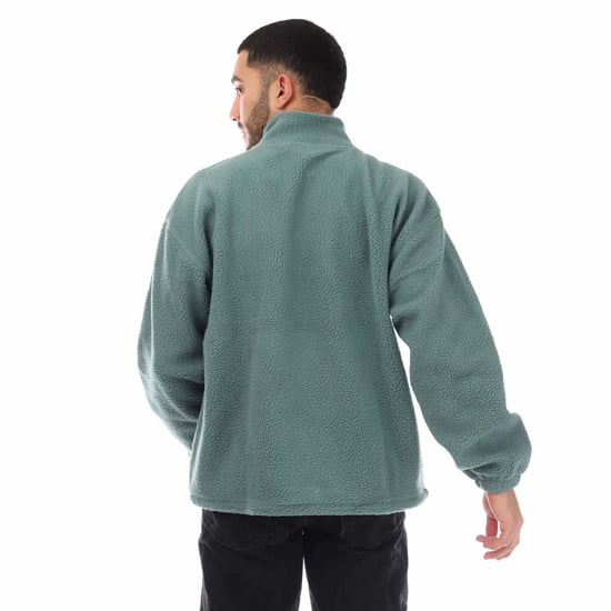 Men's Levis 1/4 Zip Mockneck Sherpa Fleece in Green