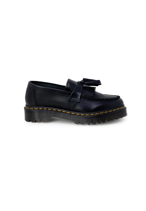 Dr Martens Women's Black Leather Slip On Shoes in Black
