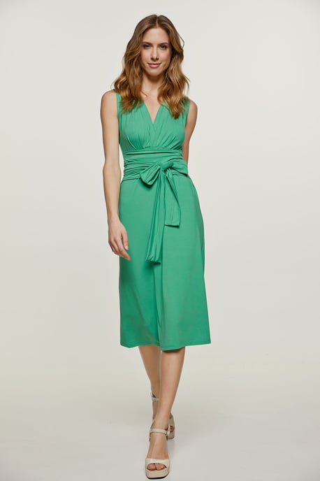 Green Jersey Empire Line Dress