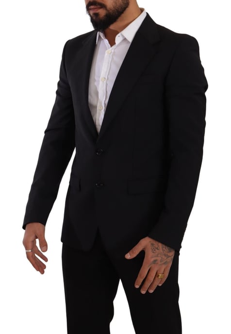 Dolce & Gabbana Herrars svart slim fit väst 2-knapp MARTINI kavaj - Image 6