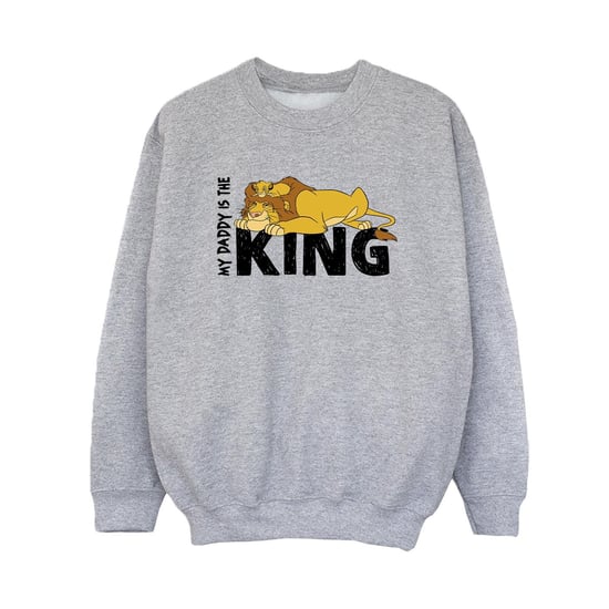Disney Boys The Lion King Daddy Is King Sweatshirt (Sports Grey)