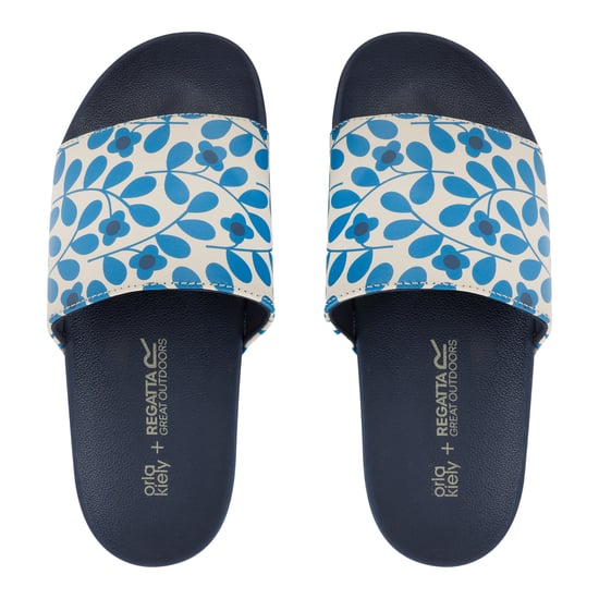 Regatta Dames/Dames Orla Kiely Jasmine Bloem Sliders (Blauw) - Image 4