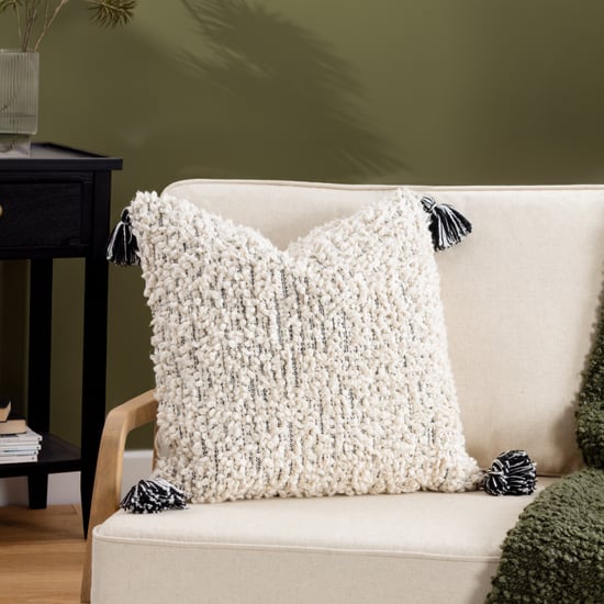 Hoem Cambre Boucle Tasselled Cushion Cover - Image 6