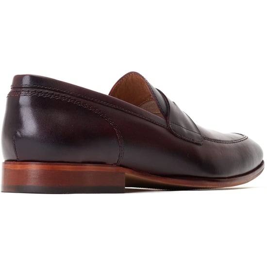 Base London Bruno Leren Heren Bordo Loafers - Image 2