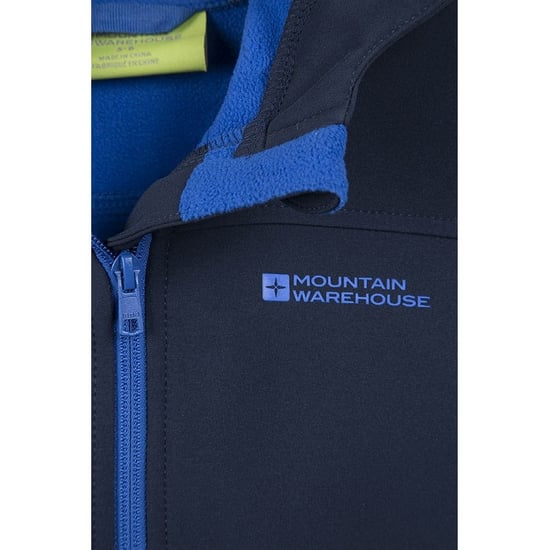 Mountain Warehouse Childrens/Kids Exodus Water Resistant Soft Shell Jacket (Navy)