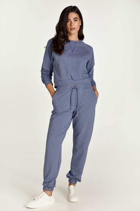 Full Length Indigo Mélange Sweatpants