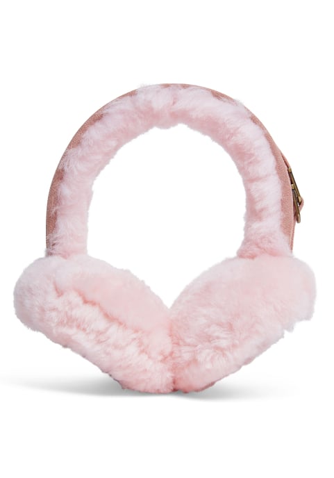 Womens Winter Super Soft Fluffy Pink Ear Muffs Warm and Cozy Ear Warmers