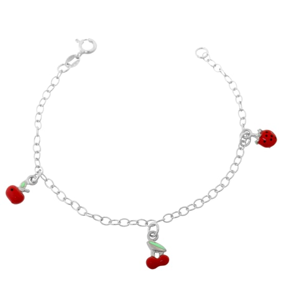 Orphelia 'Apple' Kinder 925 Sterling Zilver Set: Armband + Oorbellen - Zilver SET-7149/2 - Image 2