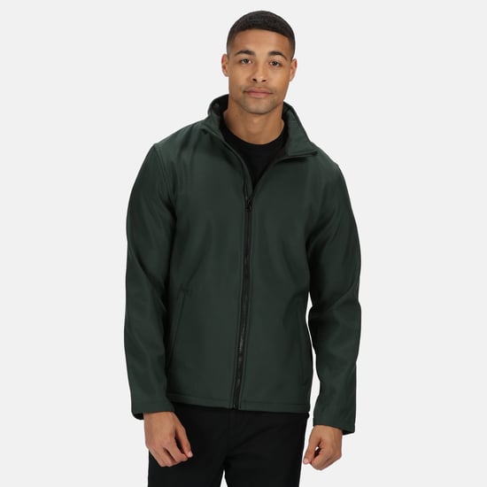 Regatta Standout Mens Ablaze Printable Soft Shell Jacket (Dark Spruce/Black)