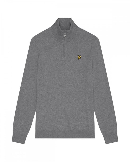 Lyle & Scott Cotton Merino Mens Quarter Zip Jumper - Image 1