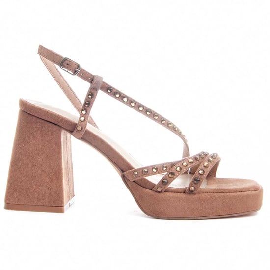 Montevida Högklackad Sandal Festsand2 Brun - Image 1