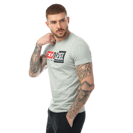 Men's Diesel T-Diego Cuty Maglietta T-Shirt in Grey - Image 3