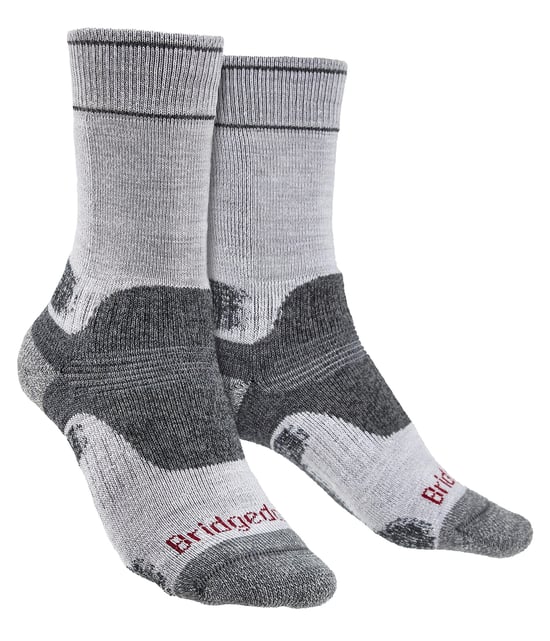 Bridgedale - Womens Hiking Midweight Merino Socks - Silver / Grey - Image 1