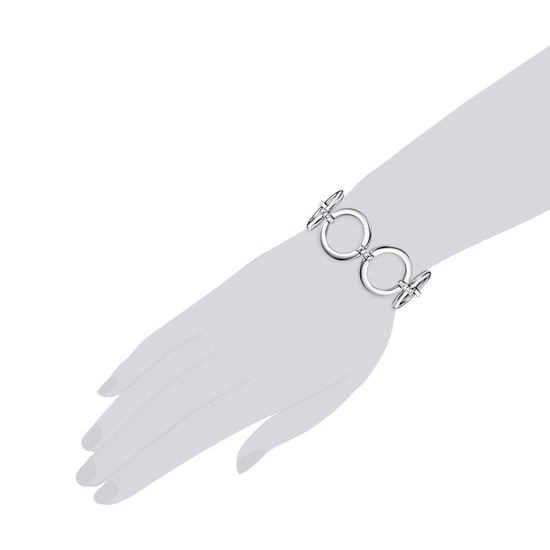 Bracelet silver embellished with swarovski crystals® white Rafaela Donata - Image 2