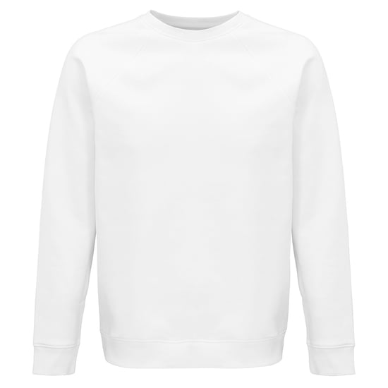 SOLS Unisex Adult Space Organic Raglan Sweatshirt (White)