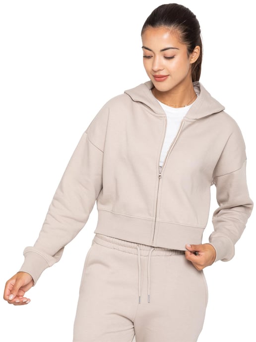Enzo | Womens Crop Zip Hoodie Tracksuit Set - Image 4