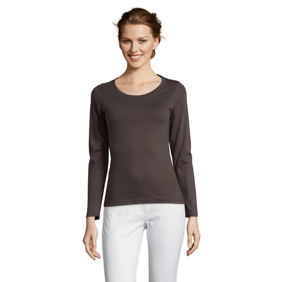SOLS Womens/Ladies Majestic Long Sleeve T-Shirt (Dark Grey) - Image 5