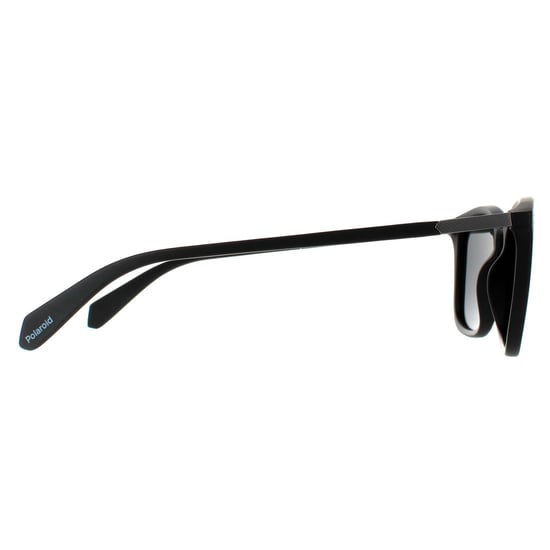 Polaroid Square Unisex Matte Black Grey Polarized Sunglasses