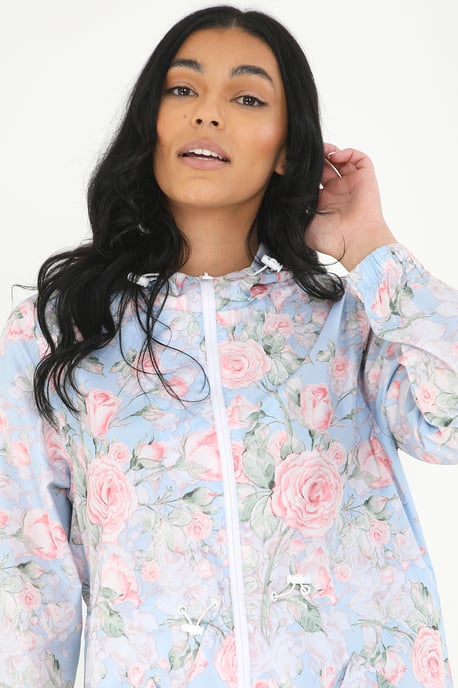 Blue Lightweight Showerproof Hooded Mac