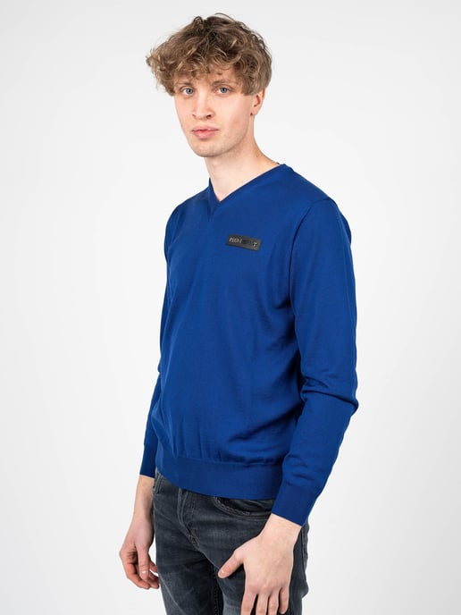Plein Sport Pullover Merino Men's Blue - Image 3