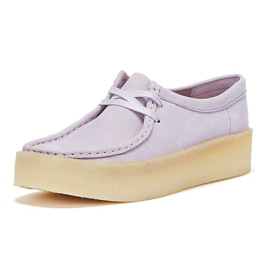Clarks Wallabee Cup Nubuck Womens Lilac Shoes - (Purple) - Image 3