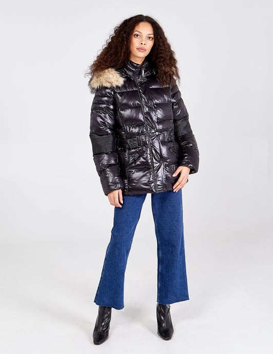 NAHLA - Faux Fur Hood Puffer Coat - Image 2