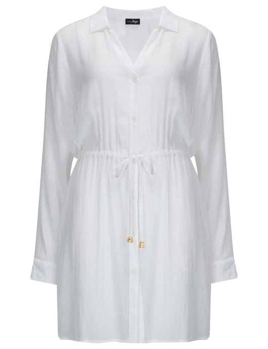 Pour Moi Crinkle Button Beach Shirt