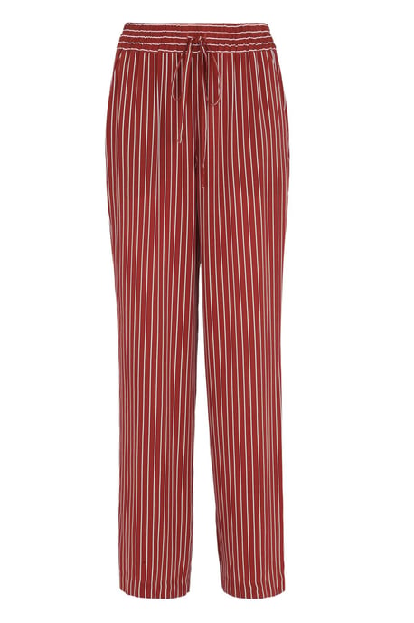 Wide leg stripe trousers