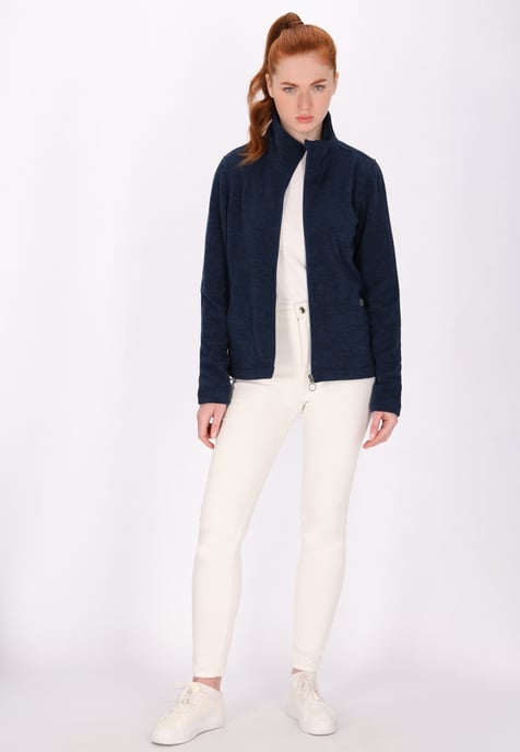Dreimaster Fleece jas Dames marine gem - Image 2