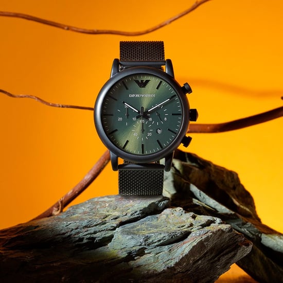 Emporio Armani AR11470 Zwart en Luigi Green Chronograaf Quartz Herenhorloge - Image 4