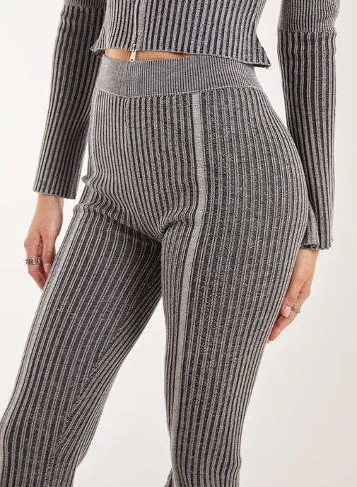 Two Tone Rib Seam Detail Flares