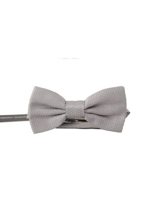 Dolce & Gabbana Men's Gray 100% Silk Adjustable Neck Papillon Tie - Image 1