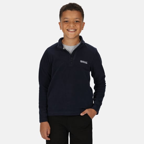 Regatta Great Outdoors Childrens/Kids Hot Shot II Half Zip Fleece Top (Navy/Navy)