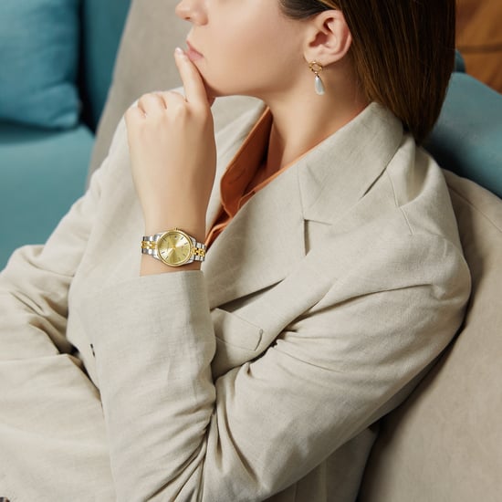 Victoria Hyde, watch, gold-silver, gold dial, calendar function - Image 2