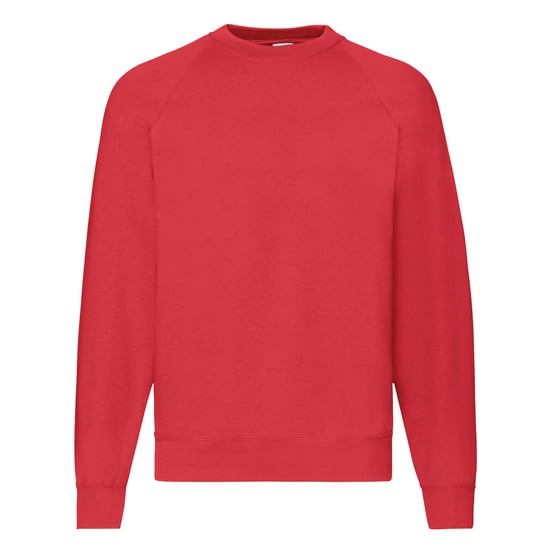 Fruit Of The Loom Heren Raglan Mouwen Belcoro® Sweatshirt (Rood) - Image 1