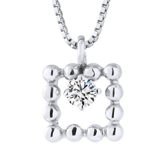 DIADEMA - Necklace with Diamonds - White Gold - Venetian Chain
