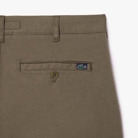 Men's Lacoste Slim-Fit Stretch Cotton Bermuda Shorts in Green