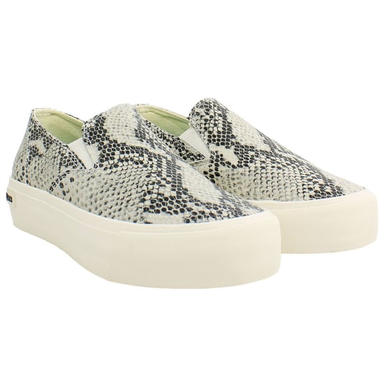Seavees Baja Platform Mulholland Dames Beige Slip-Ons - Image 2