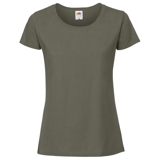 Fruit Of The Loom Vrouwen / Dames Ringgesponnen Premium T-Shirt (Diep groen) - Image 1