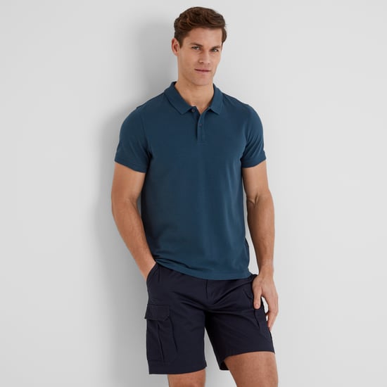 Saul Mens Polo Shirt - Inky Blue