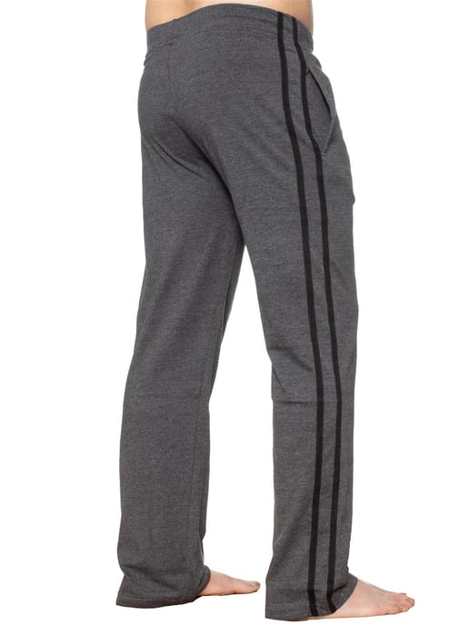 Enzo | Mens T-Shirt & Pants Loungewear Set - Black/Charcoal - Image 4