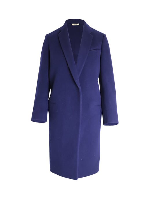 Celine Open-Front Coat in Blue Wool - Image 1