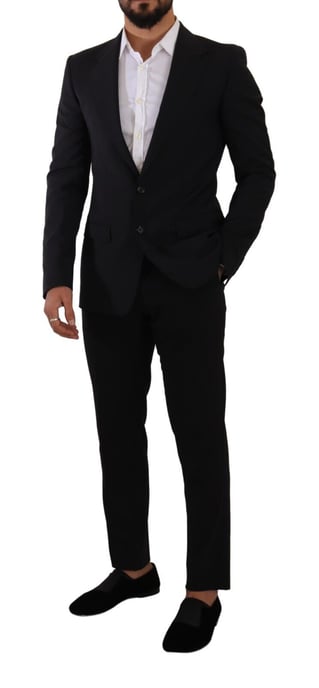 Dolce & Gabbana Herrars svart slim fit väst 2-knapp MARTINI kavaj - Image 4