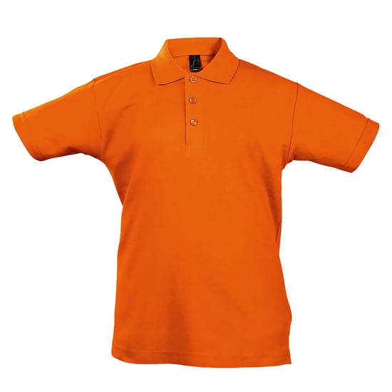 SOLS Kids Unisex Summer II Pique Polo Shirt (Orange)