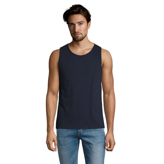 SOLS Heren Justin Mouwloze Tank / Vest Top (Franse marine) - Image 4
