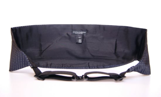 Dolce & Gabbana Blauwe Taille Smoking Tuxedo Kummerbund Gordel - Image 4