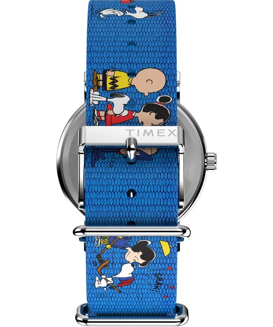 Timex Weekender X Peanuts Gang's All Here Unisex Blauwe Horloge TW2W19400 - Image 3